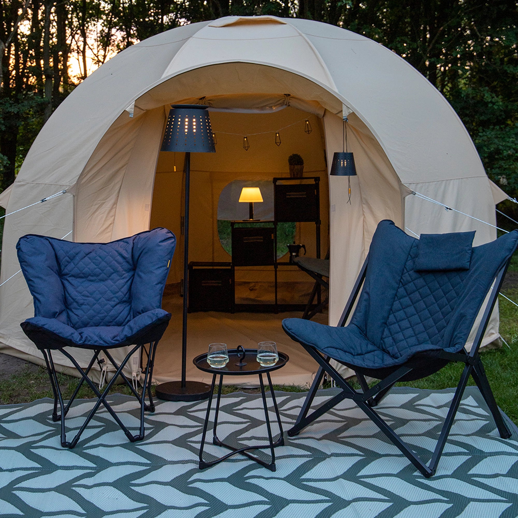 Bo-Camp Molfat Industrial Collection Relax Chair, Blue