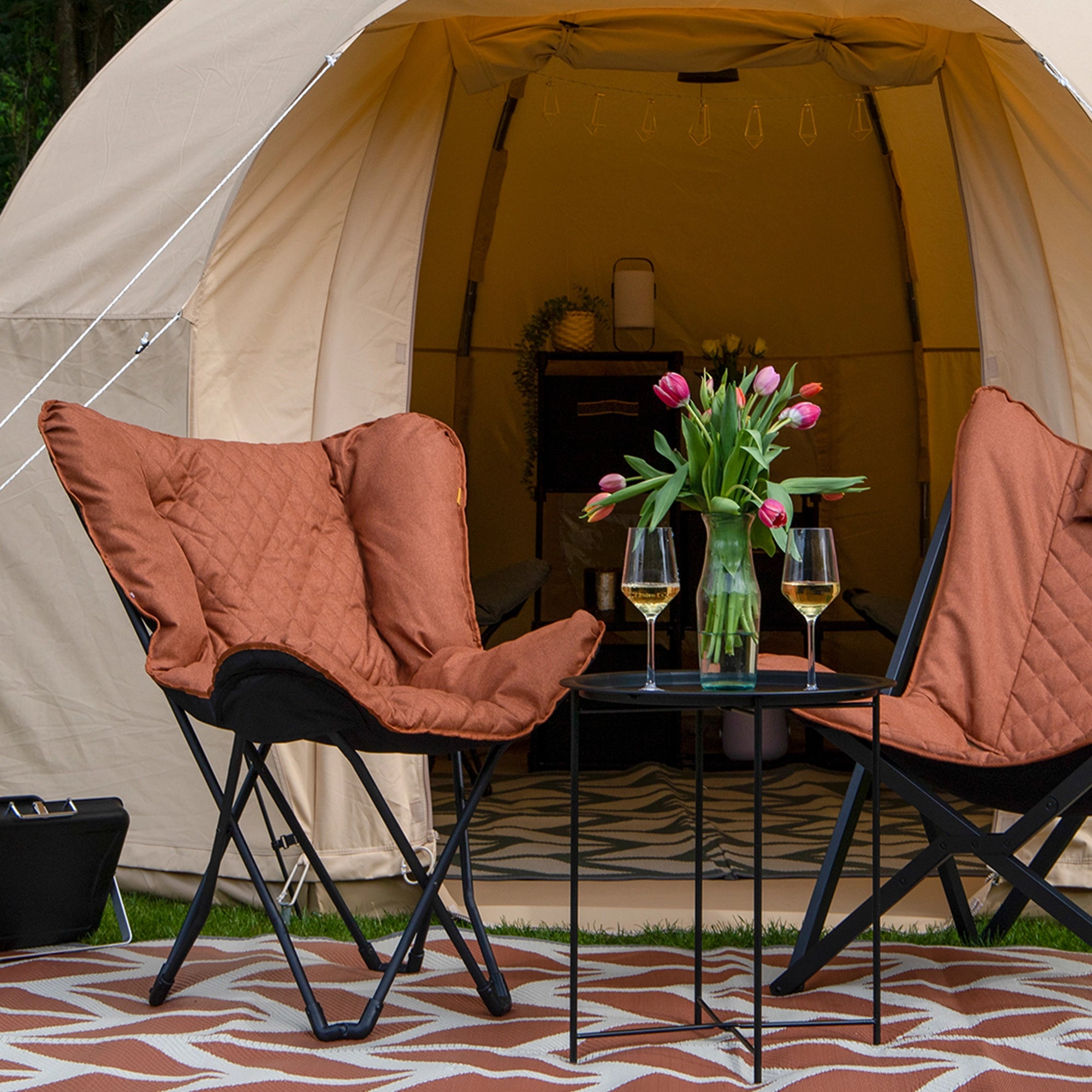 Bo-Camp Molfat Industrial Collection Relax Chair, Clay