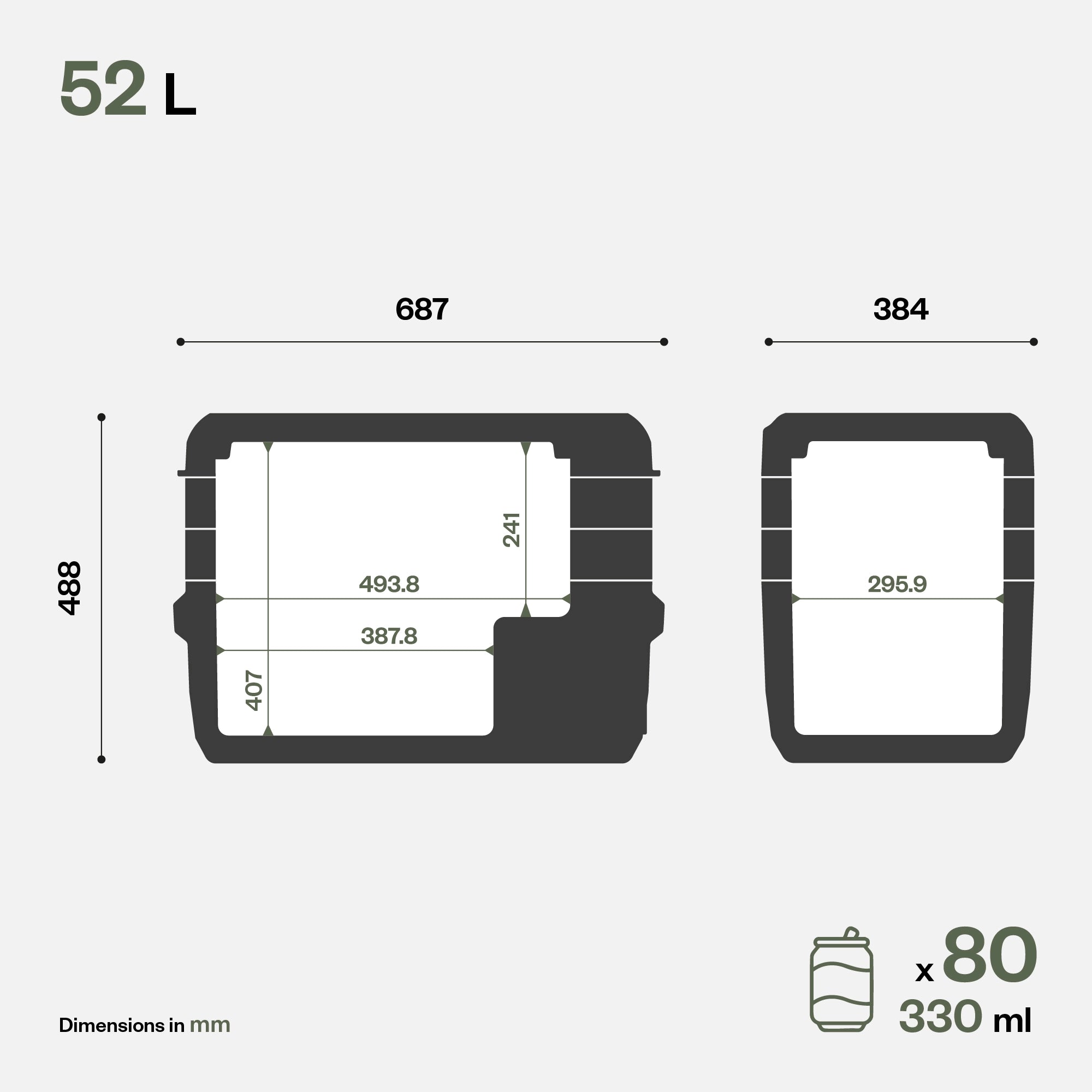IndelB ITB52 Travel Box Portable Compressor Coolbox 52L