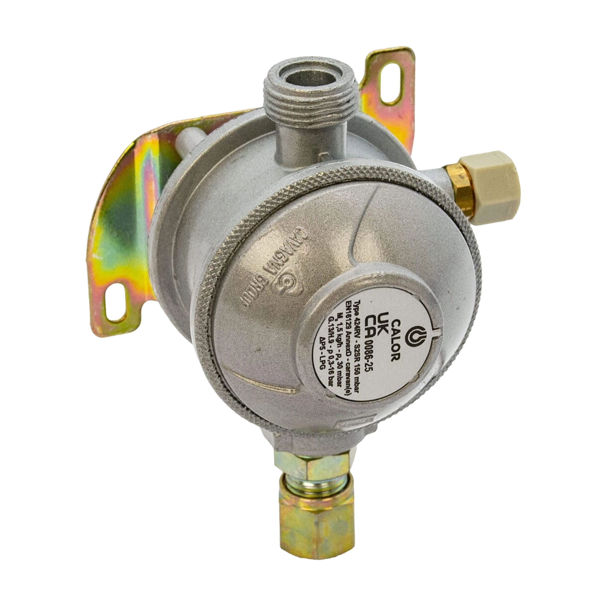 Cavagna Bulkhead Gas Regulator 30mbar with Straight 8mm Outlet