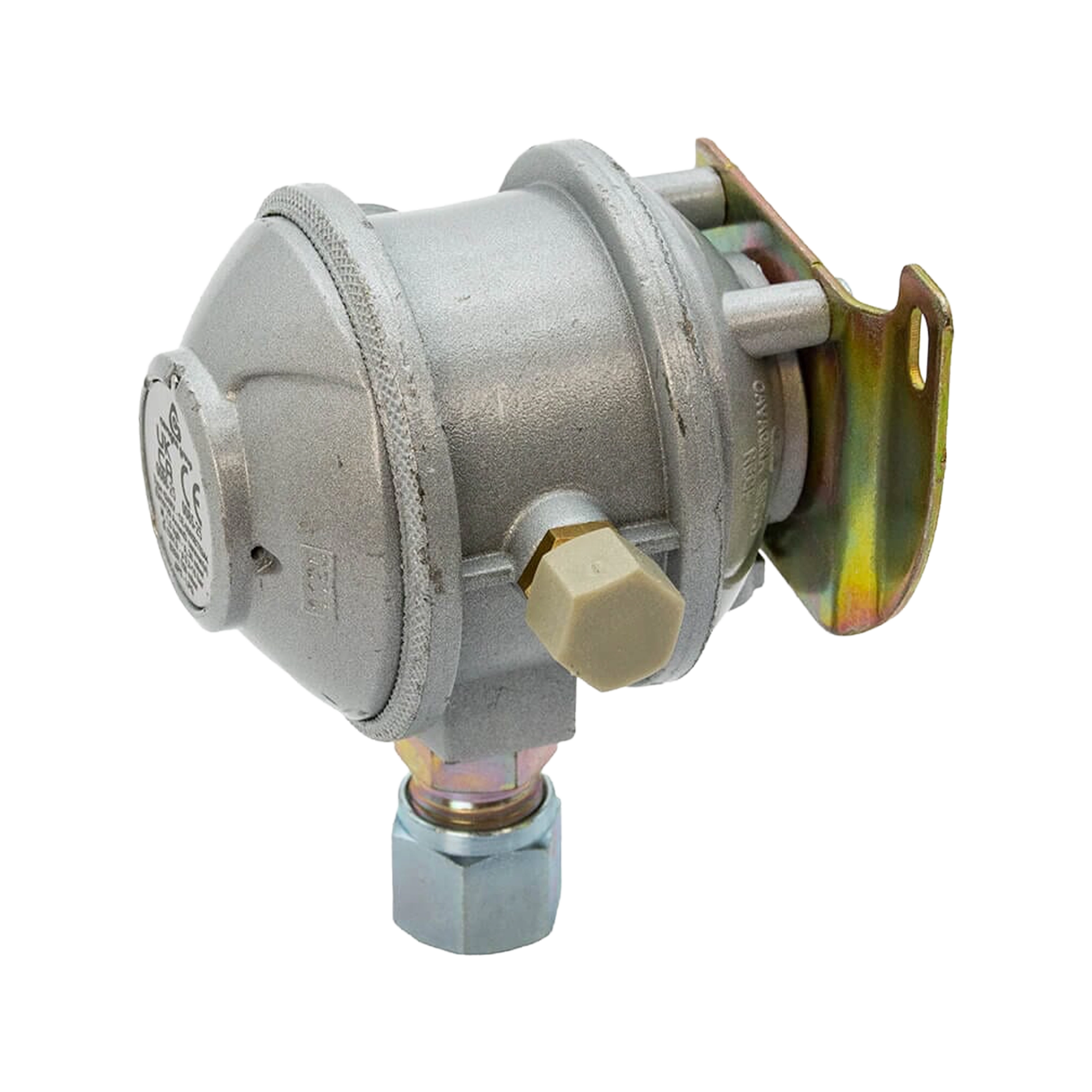 Cavagna Bulkhead Gas Regulator 30mbar with 90° 10mm Outlet