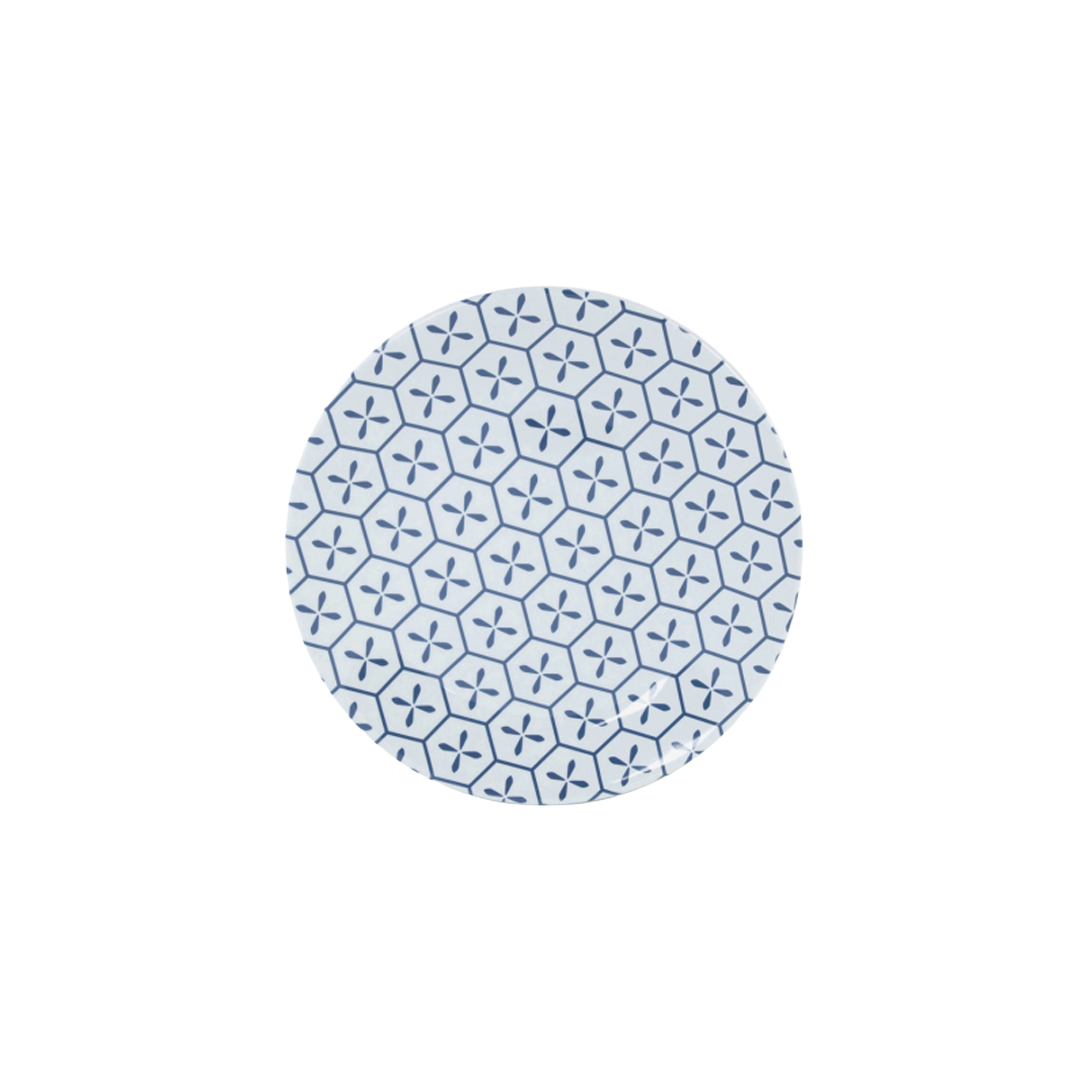 Bo-Camp Mix & Match 16Pcs Melamine Tableware Set, Blue & White