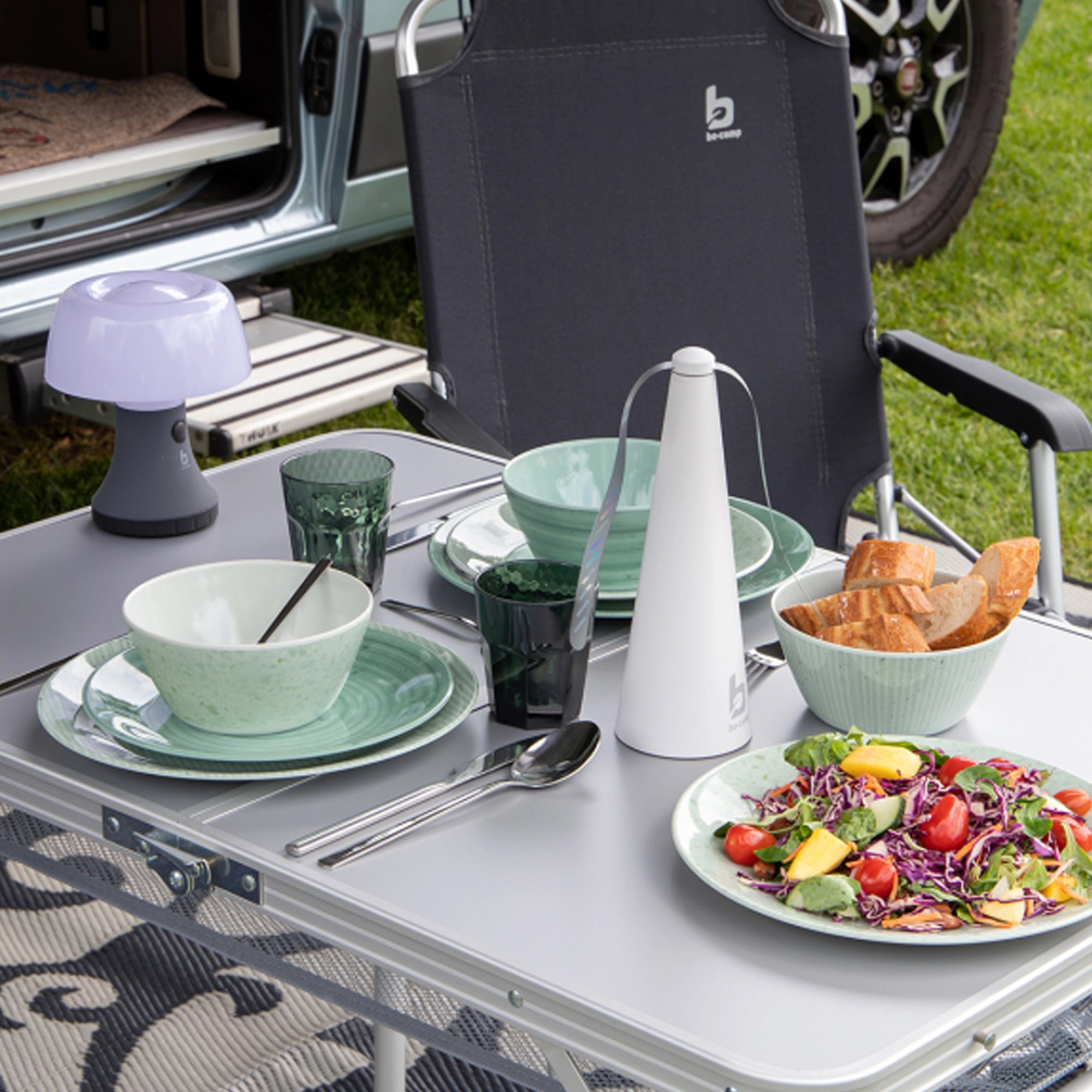 Bo-Camp Mix & Match 16Pcs Melamine Tableware Set, Green