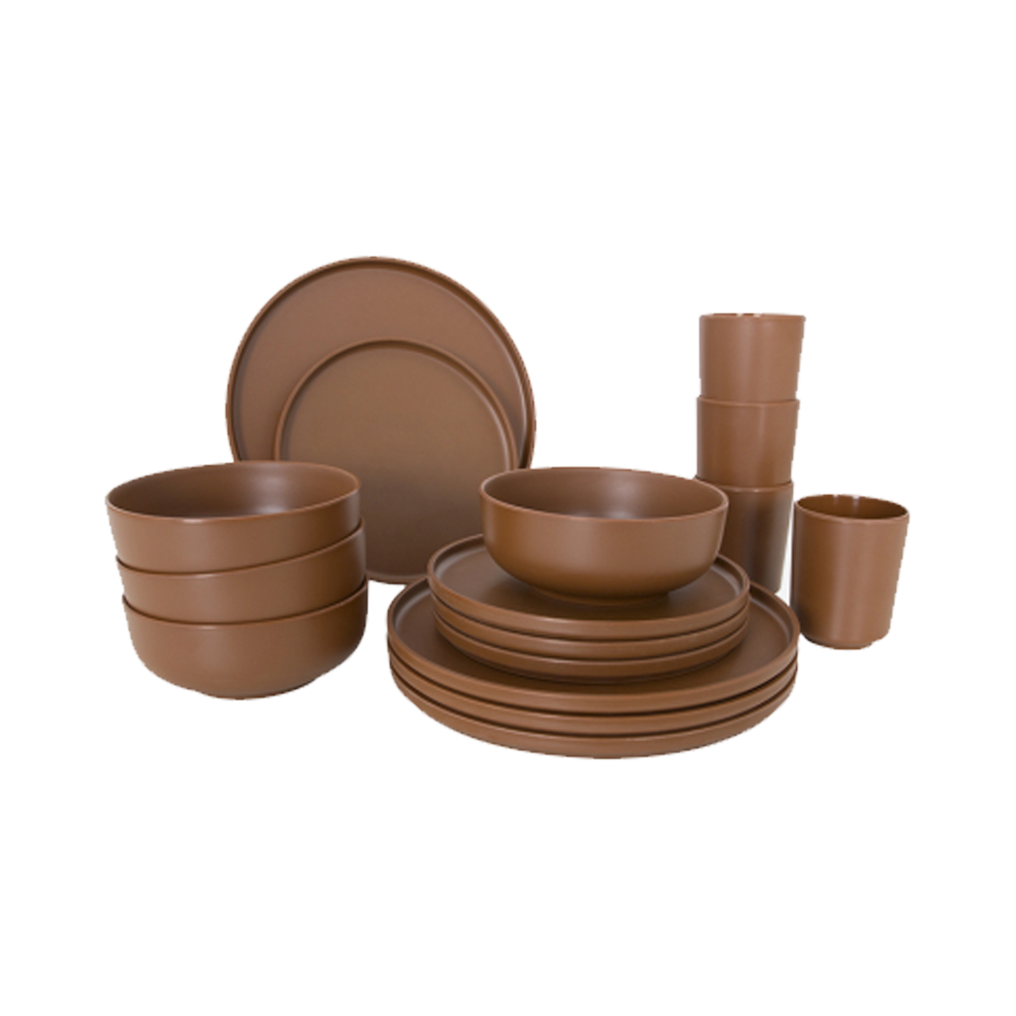 Bo-Camp Industrial Collection Patom 16 Pcs Tableware Set, Terracotta