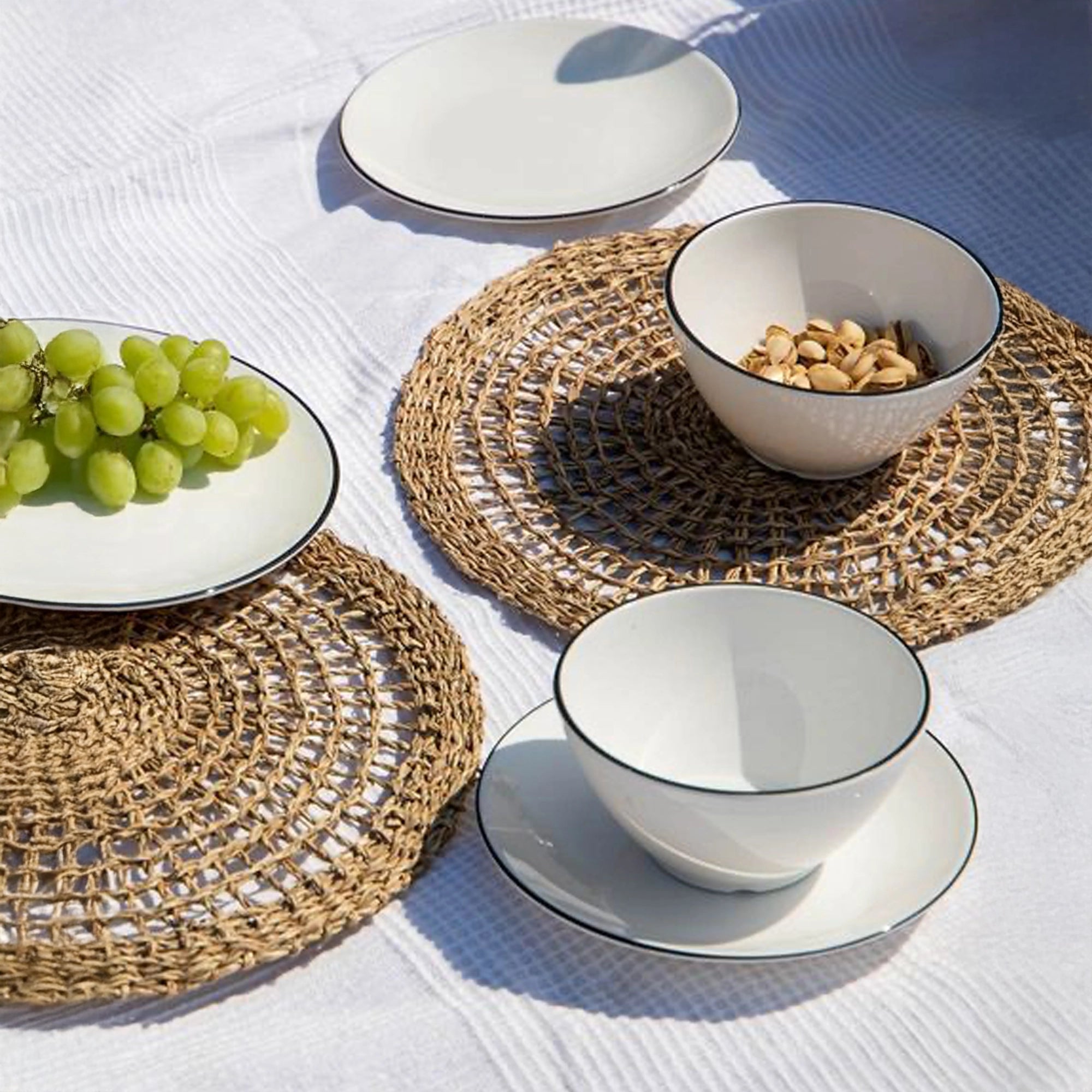 Gimex Linea Line 12 Pcs Melamine Tableware Set, Blue