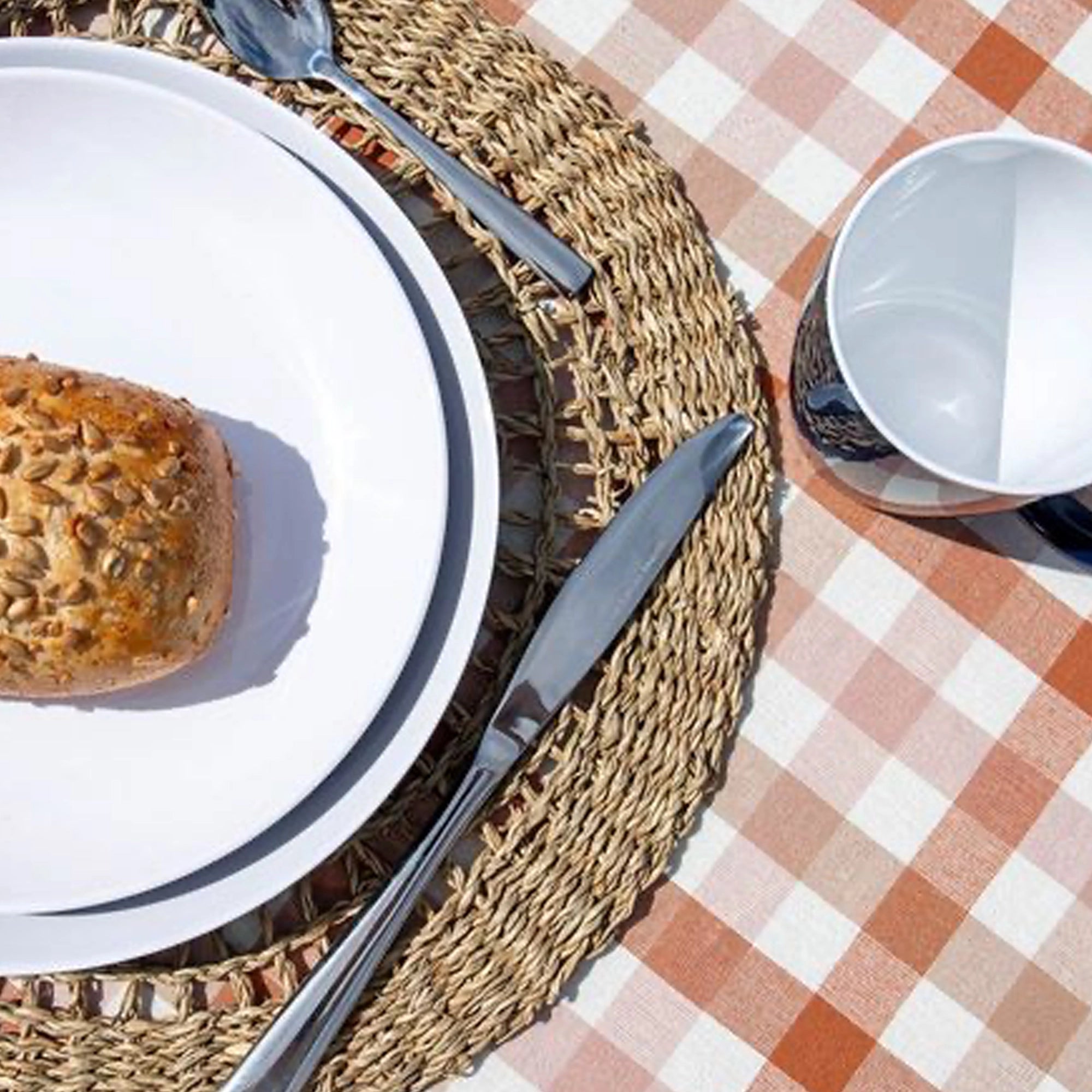 Gimex Solid Line 16 Pcs Melamine Tableware Set, Black & White