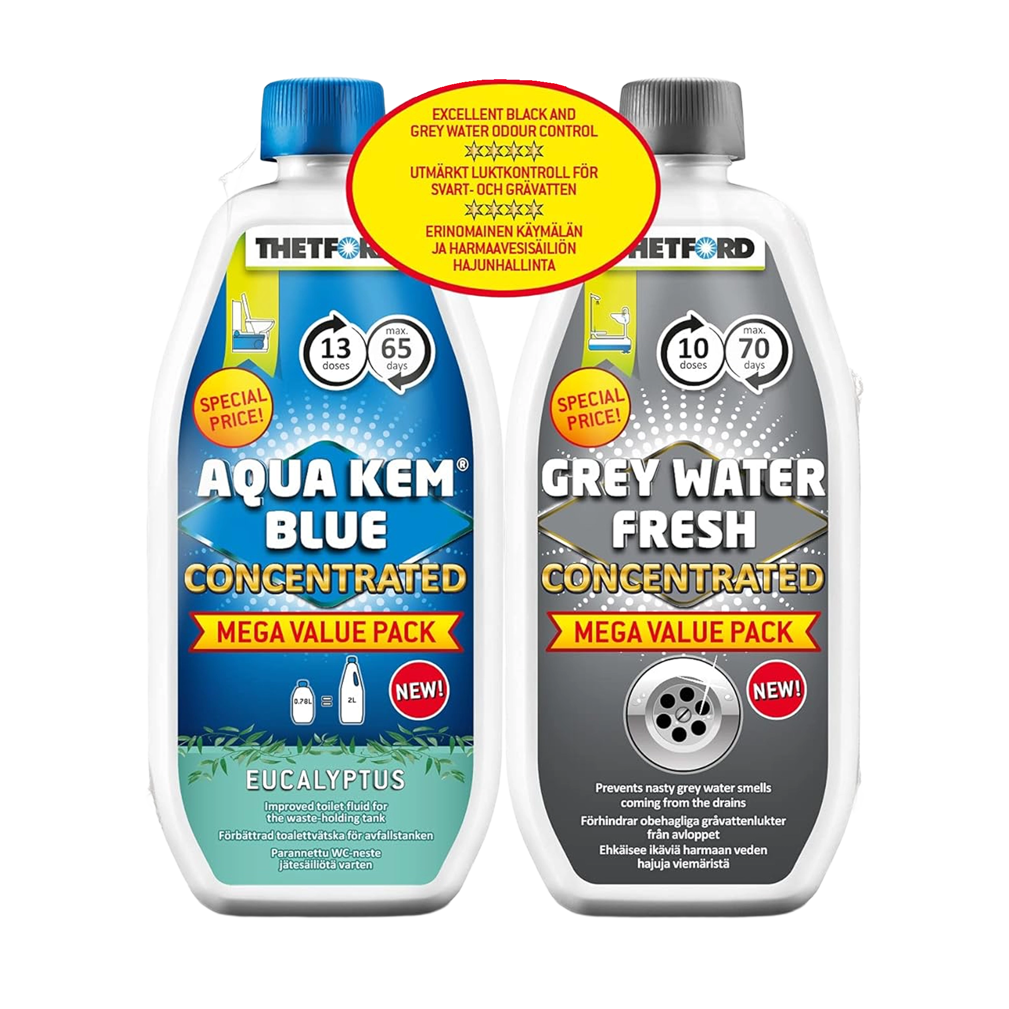 Thetford Aqua Kem® Blue & Grey Water Fresh (Twin Pack)