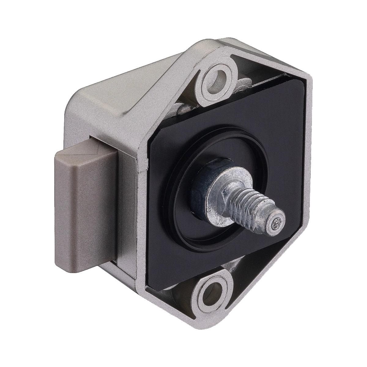 Rim Lock Mini Push Lock Case Matt Nickle Backset, 15mm