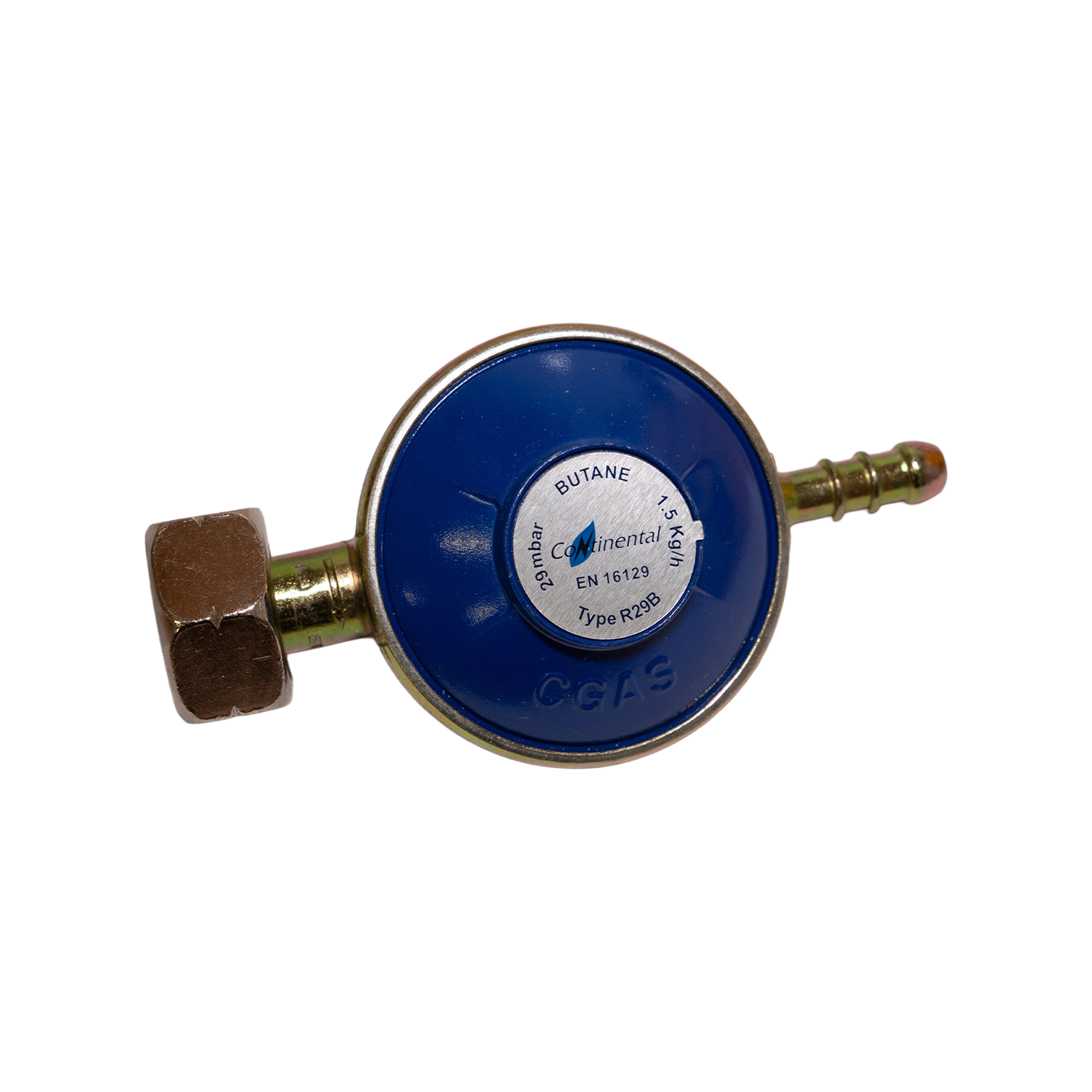 Continental Screw-In Butane Regulator 29mbar, 1.5kg/h