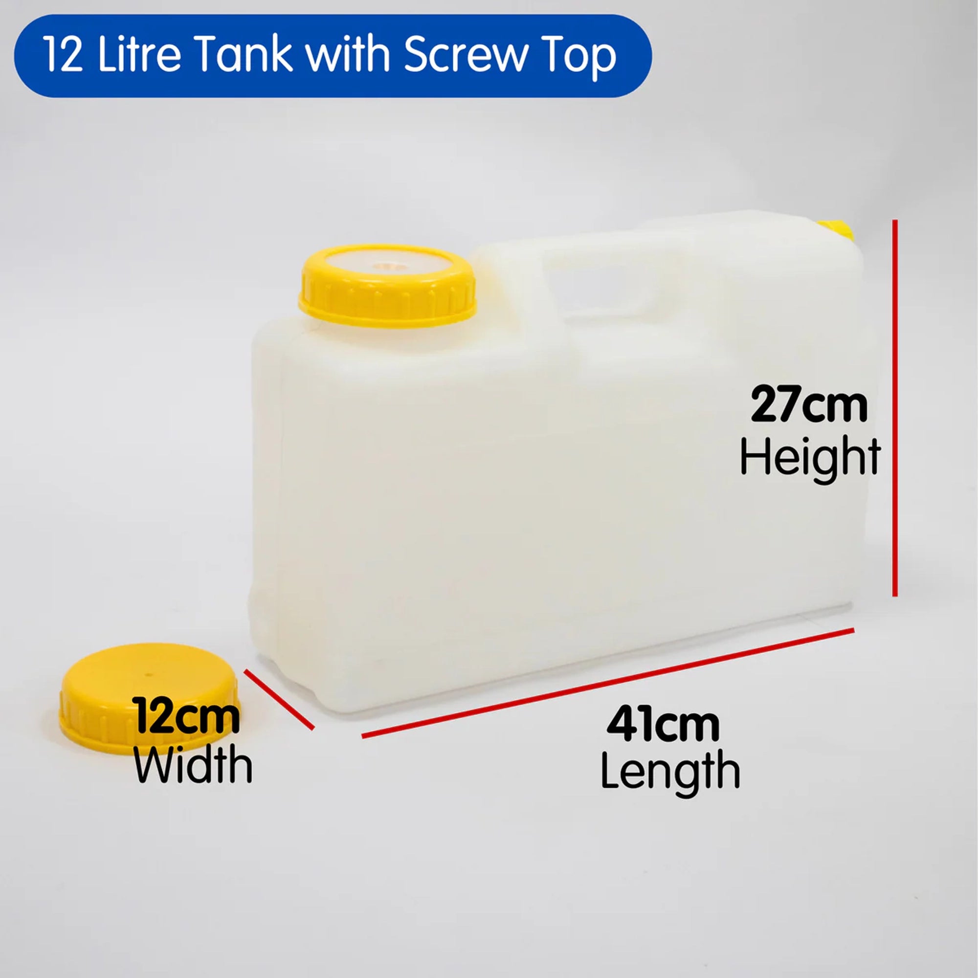 Kiravans Space Saving Campervan Water Container, 12 Litre