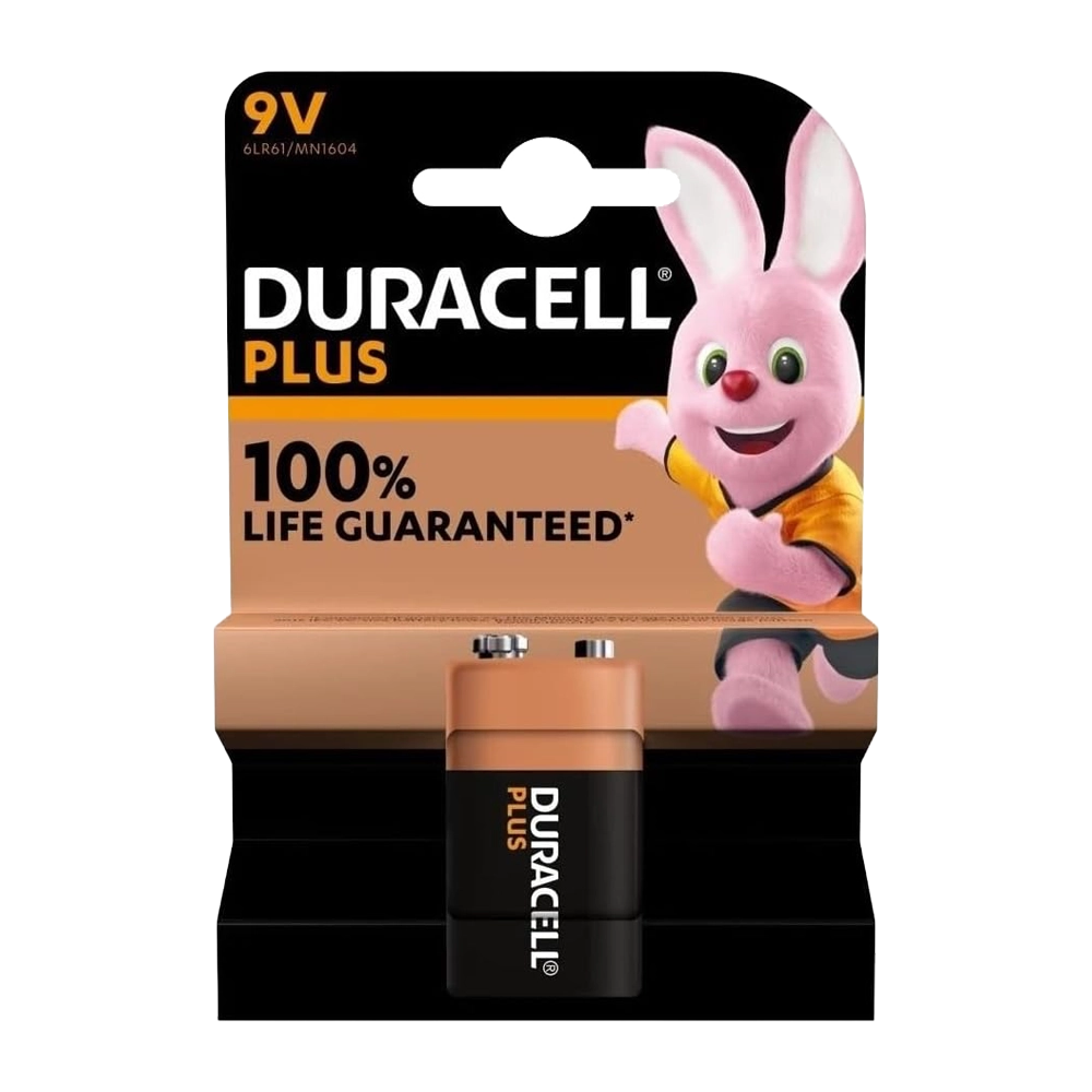Duracell Plus 9V Battery, 1 Pack