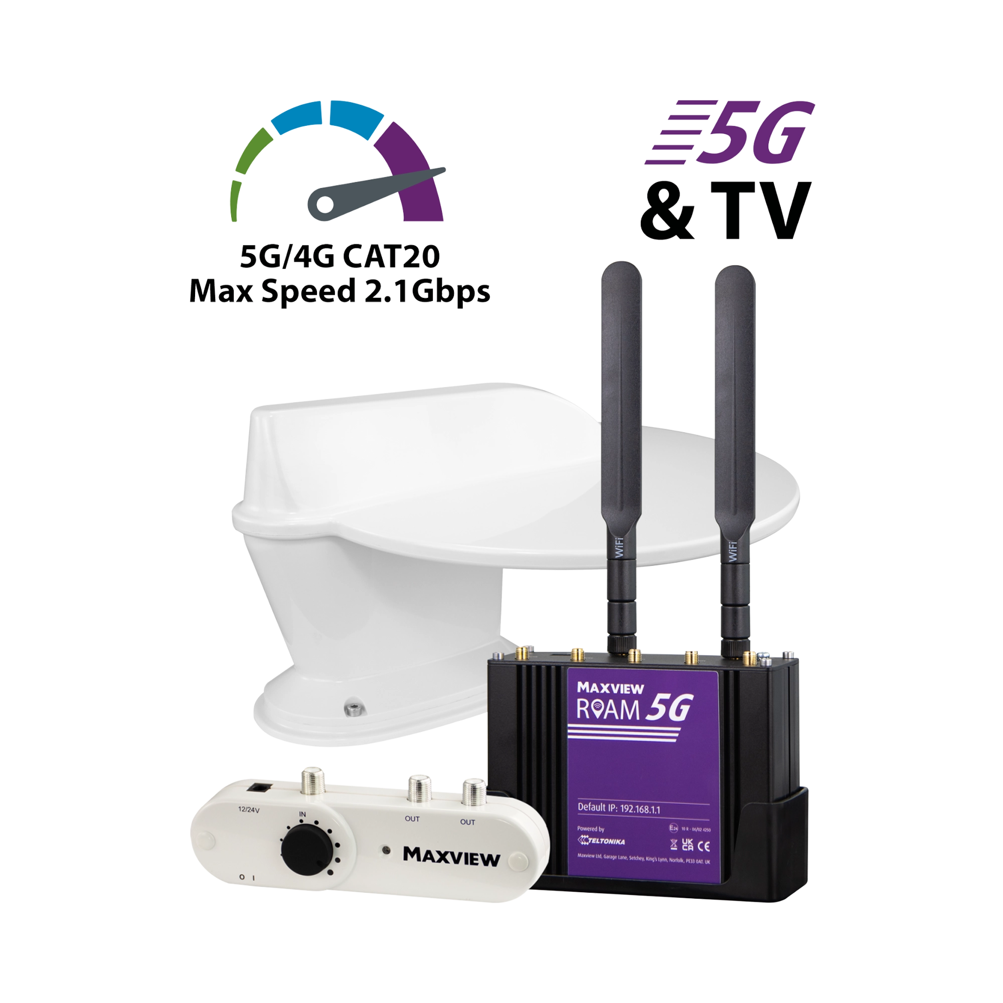 Maxview Roam 5G Combo Internet and Terrestrial TV