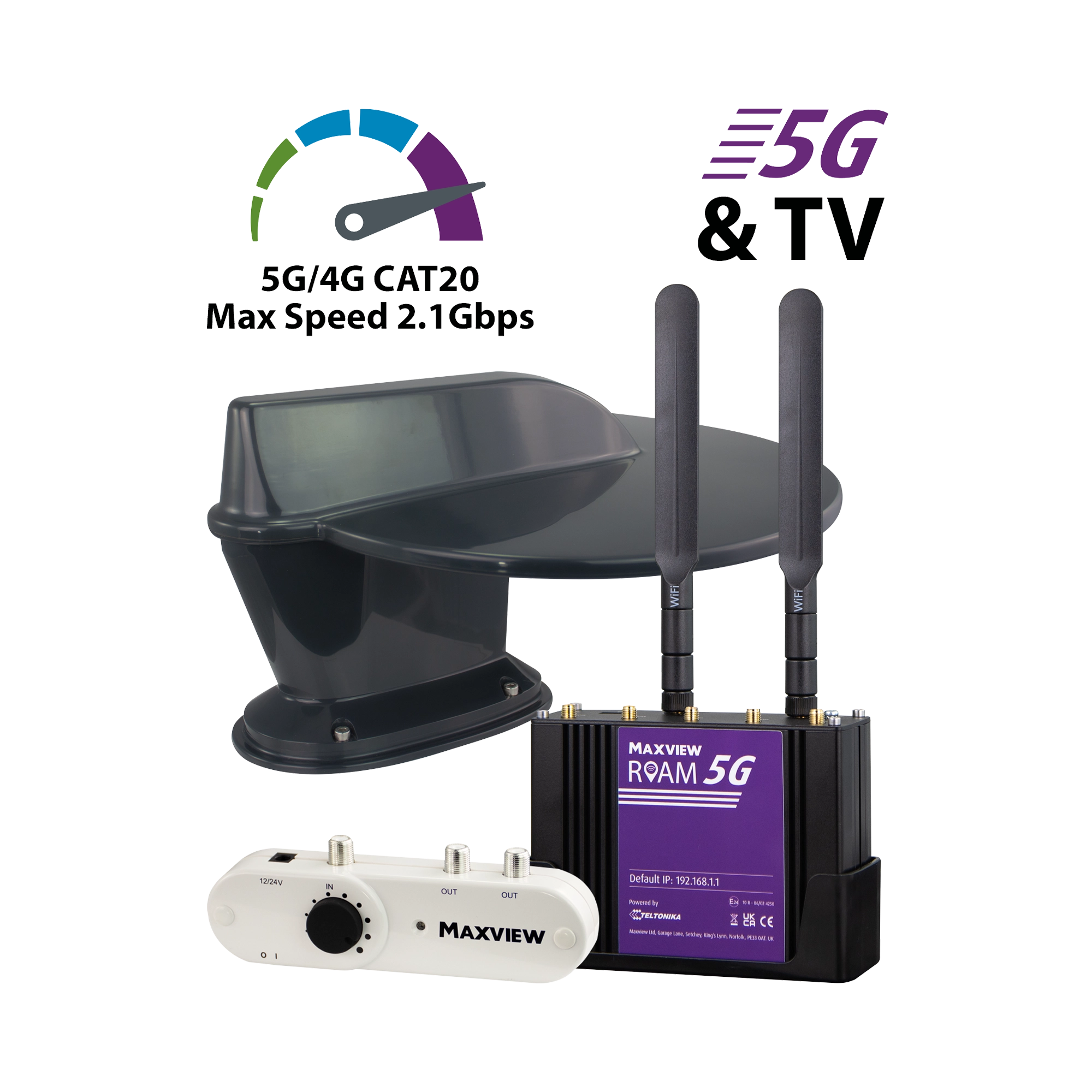 Maxview Roam 5G Combo Internet and Terrestrial TV