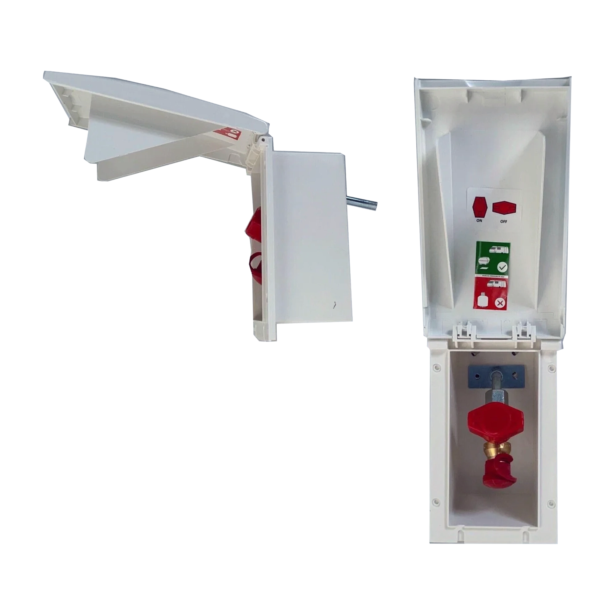 PLS TND Flush Fit Gas Outlet Box, White