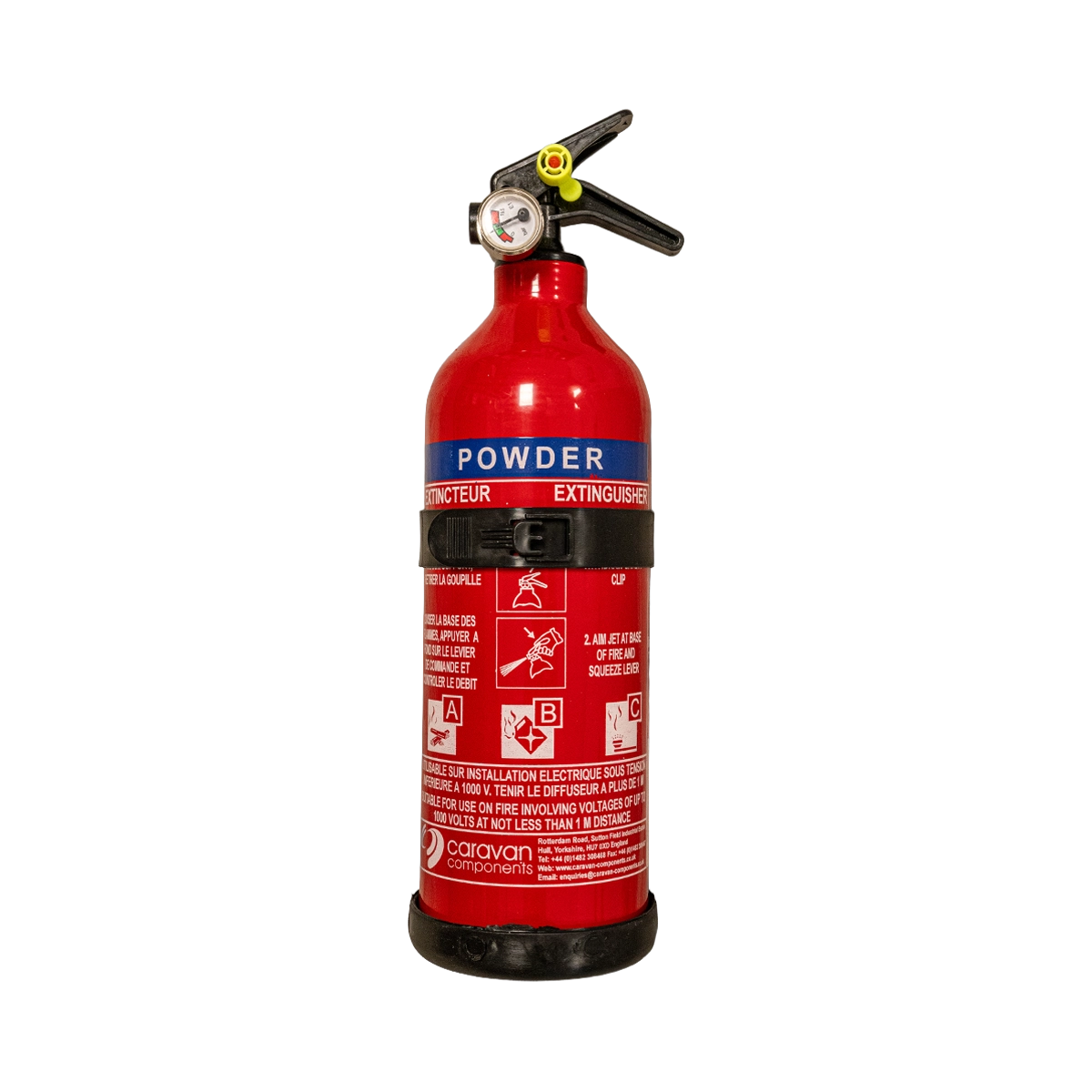 Caravan Components ABC Powder Fire Extinguisher, 1kg