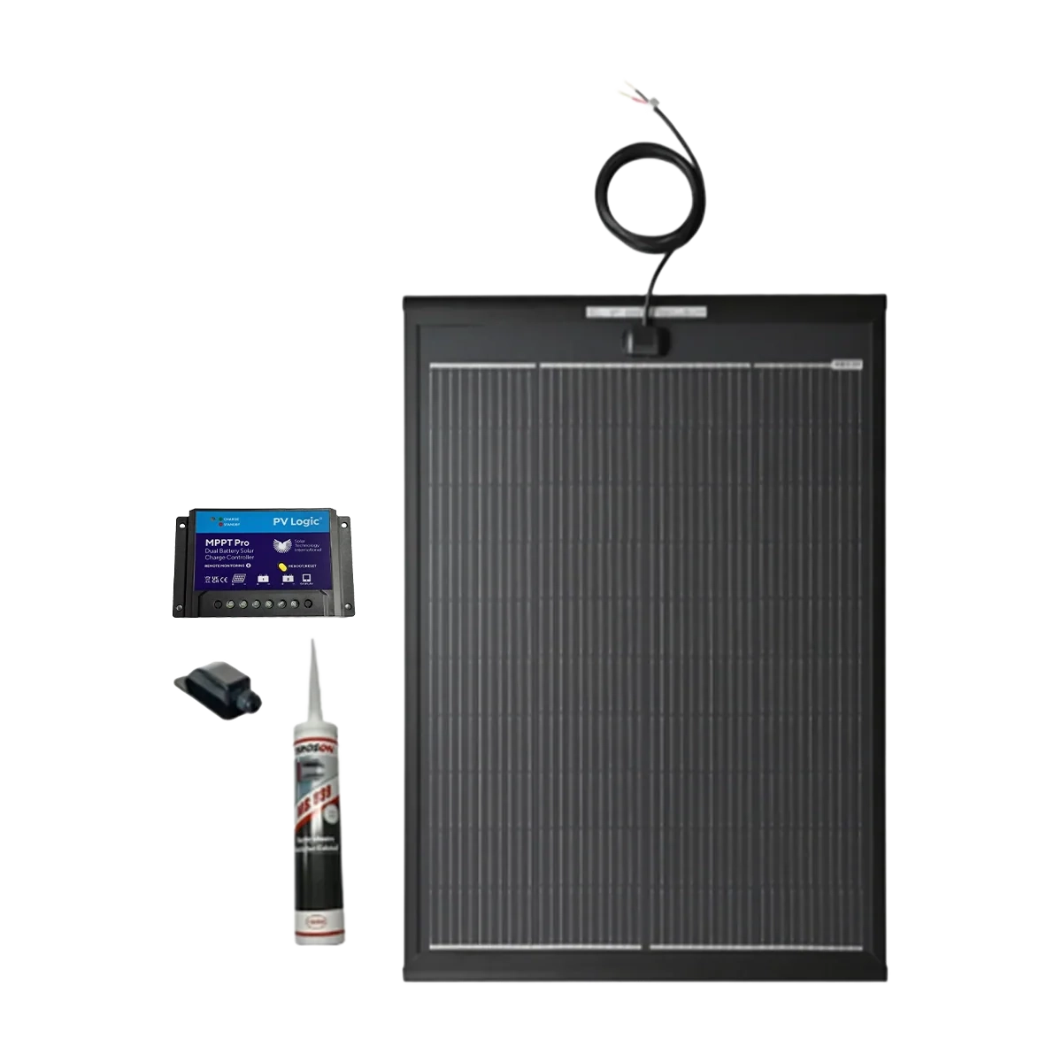 PV Logic 100W SlimEdge Rigid MHD Solar Panel Kit