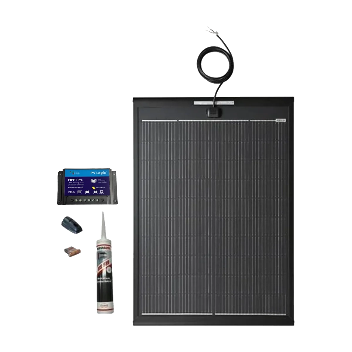 PV Logic 120W SlimEdge Rigid MHD Solar Panel Kit
