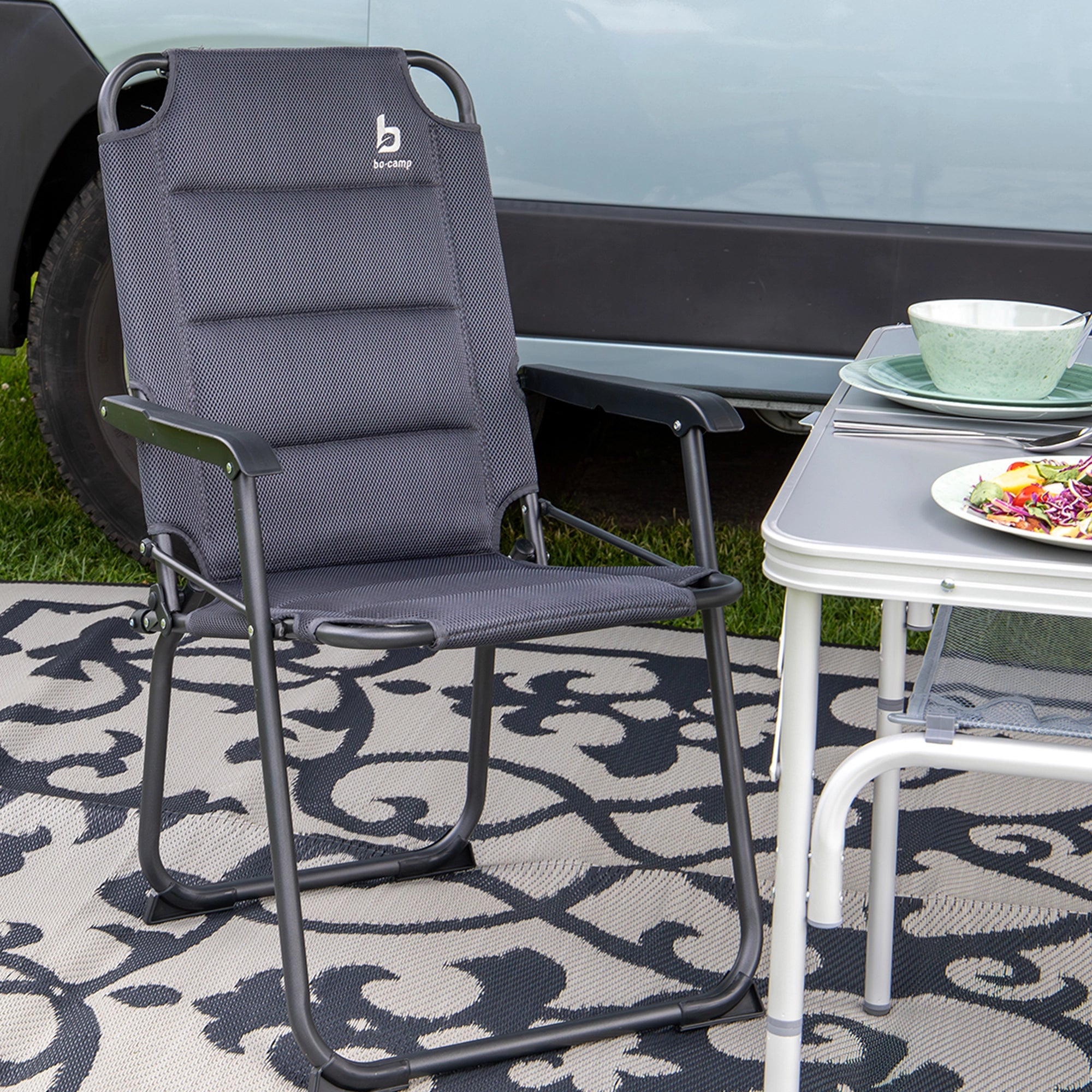 Bo-Camp Copa Rio Air M Padded Aluminium Chair, Grey