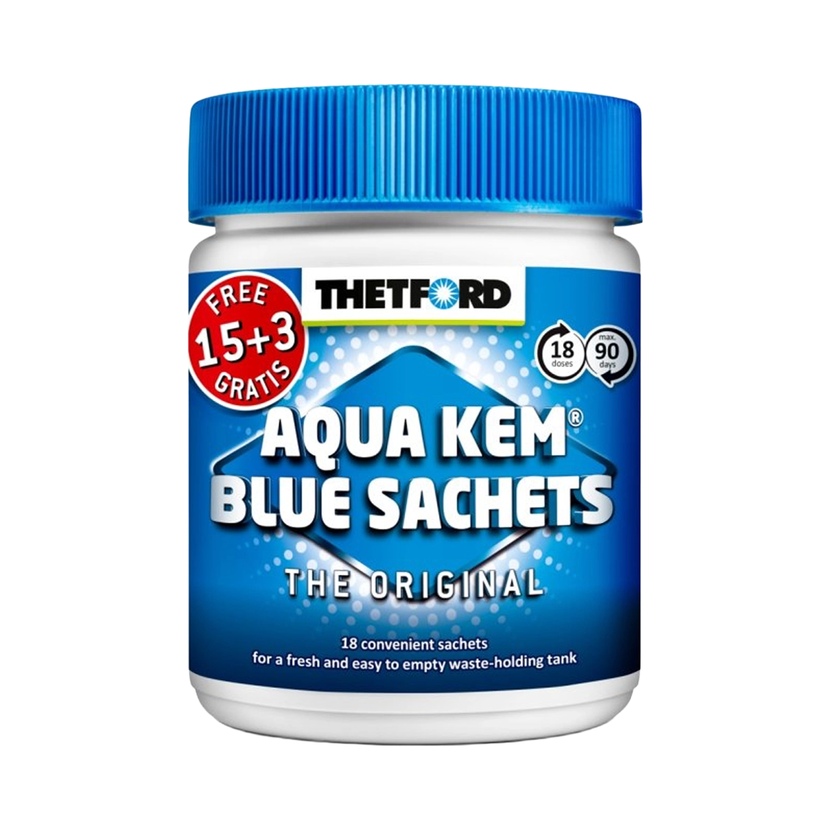 Thetford Aqua Kem® Blue Sachets, 15+3 FREE