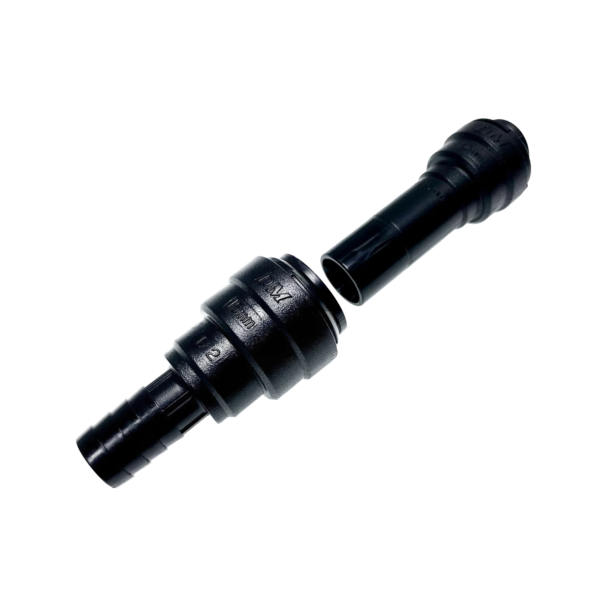 W4 Push-Fit 1/2" Flexible Hose (Barbed) - 12mm Straight Adaptor