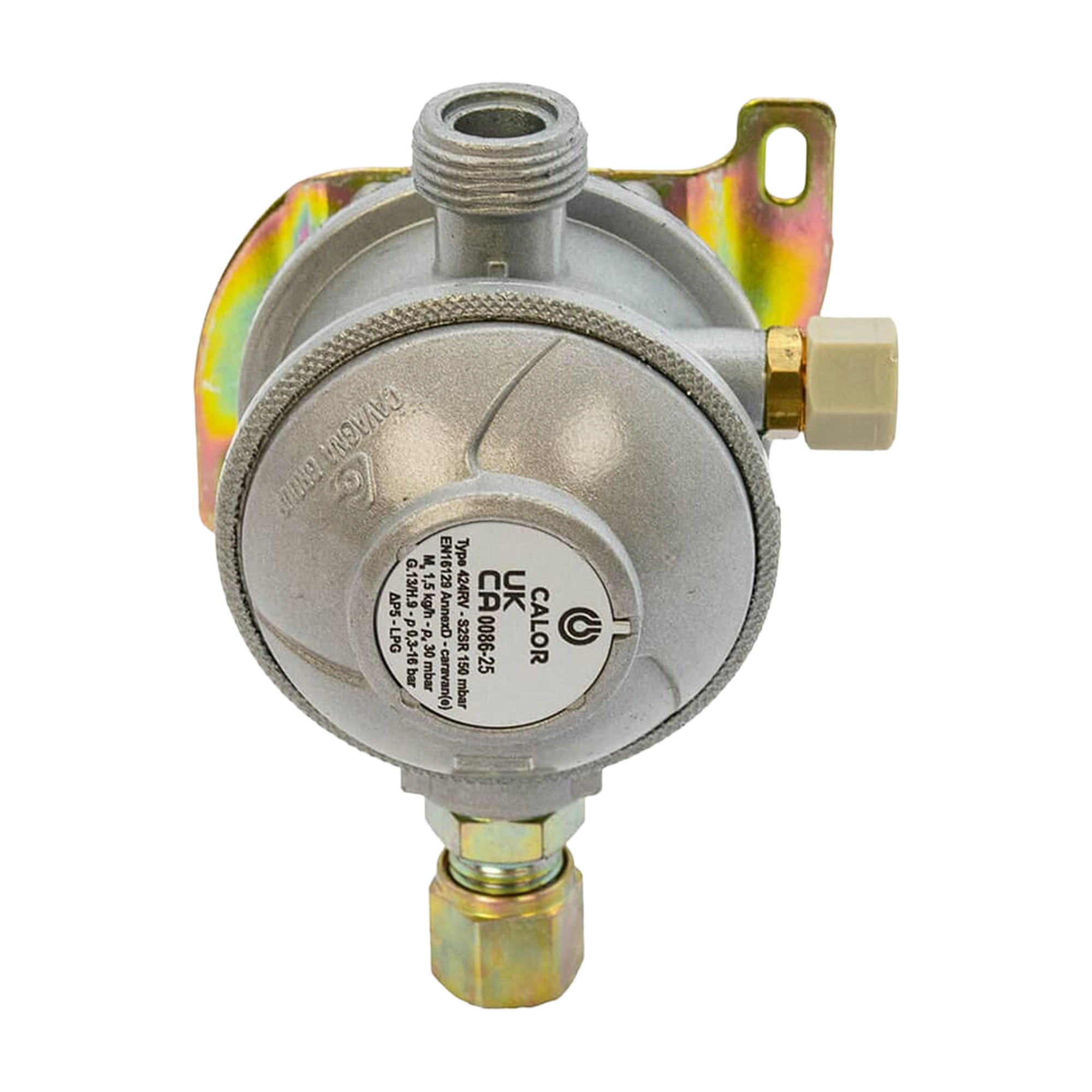 Cavagna Bulkhead Gas Regulator 30mbar with Straight 8mm Outlet