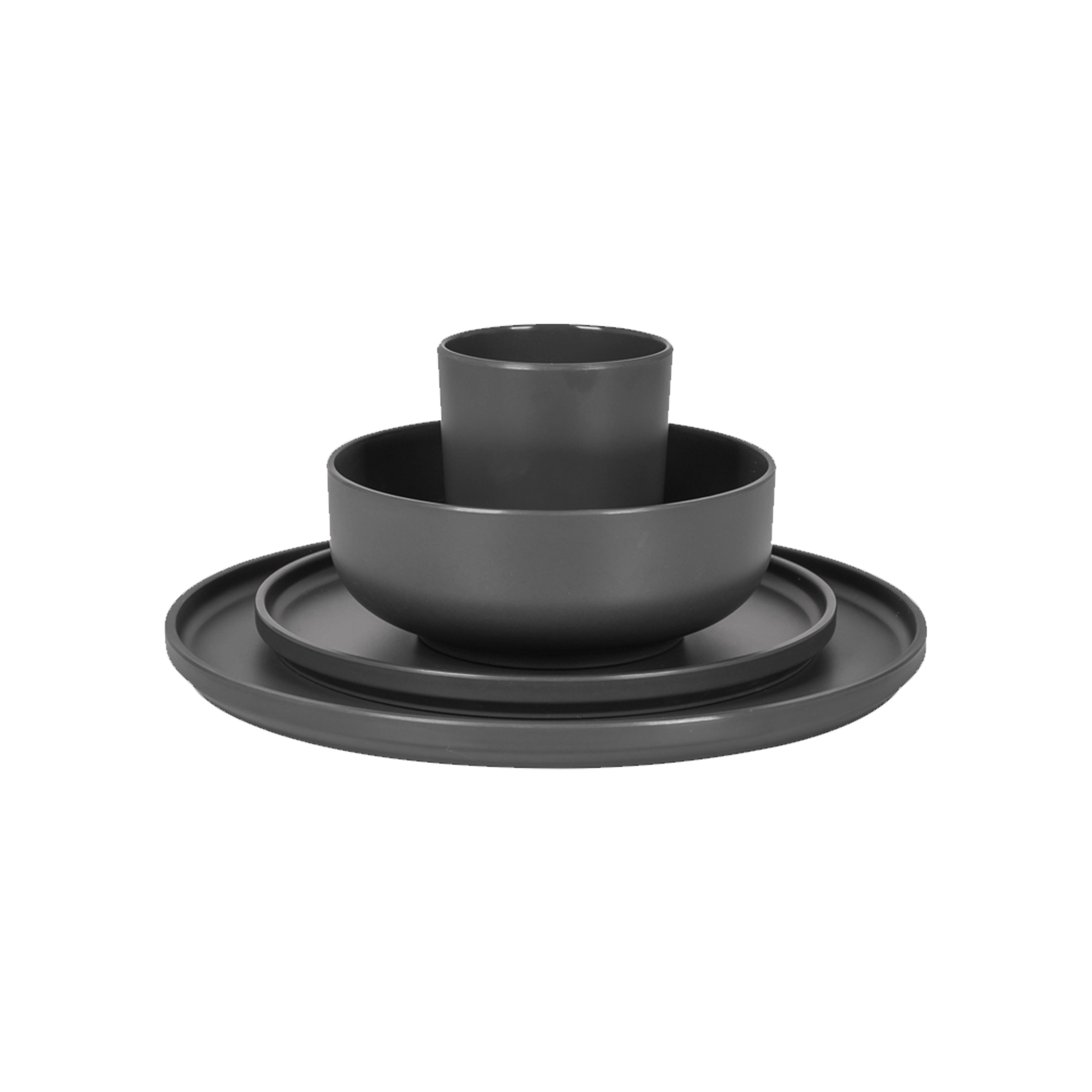 Bo-Camp Industrial Collection Patom 16 Pcs Tableware Set, Anthracite