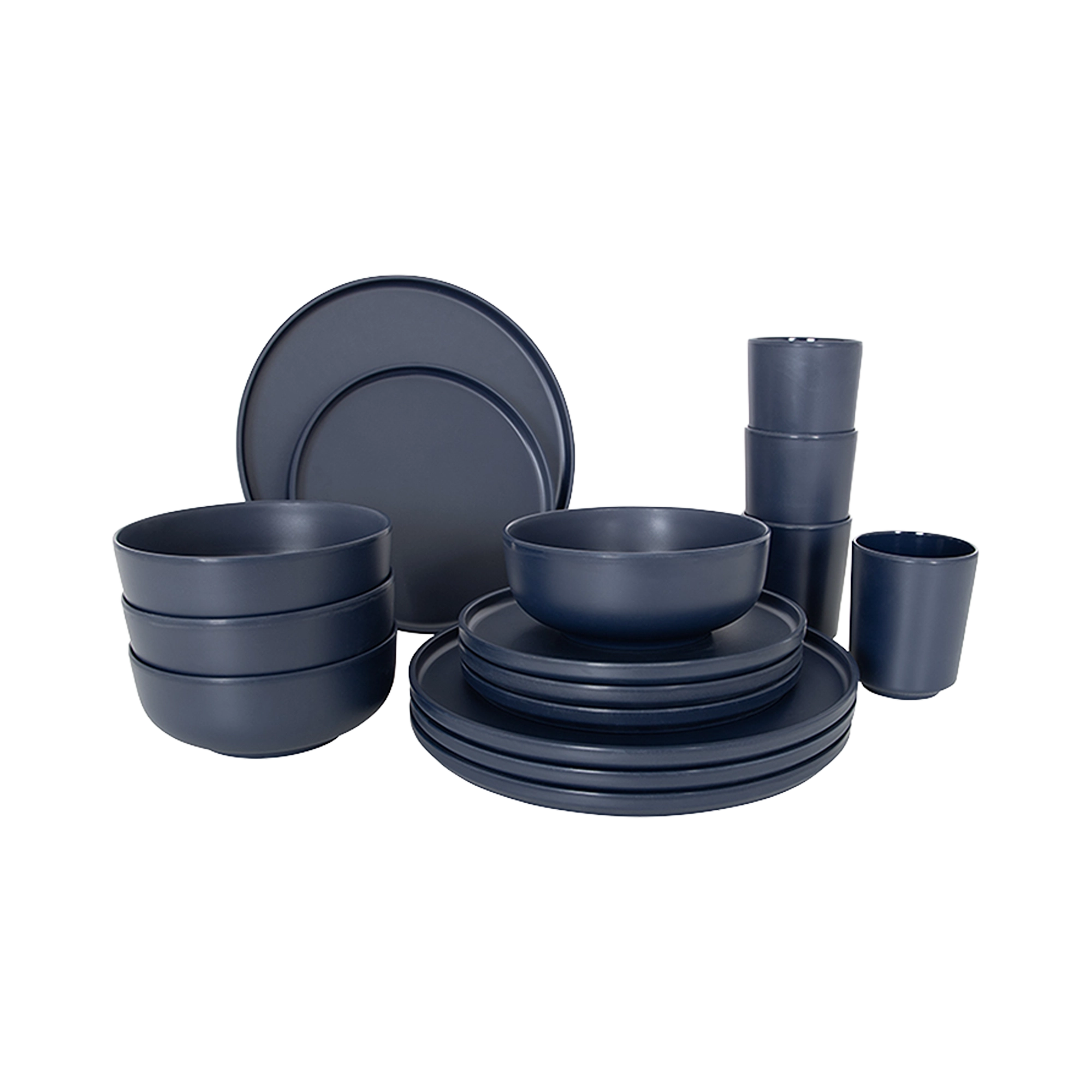 Bo-Camp Industrial Collection Patom 16 Pcs Tableware Set, Blue