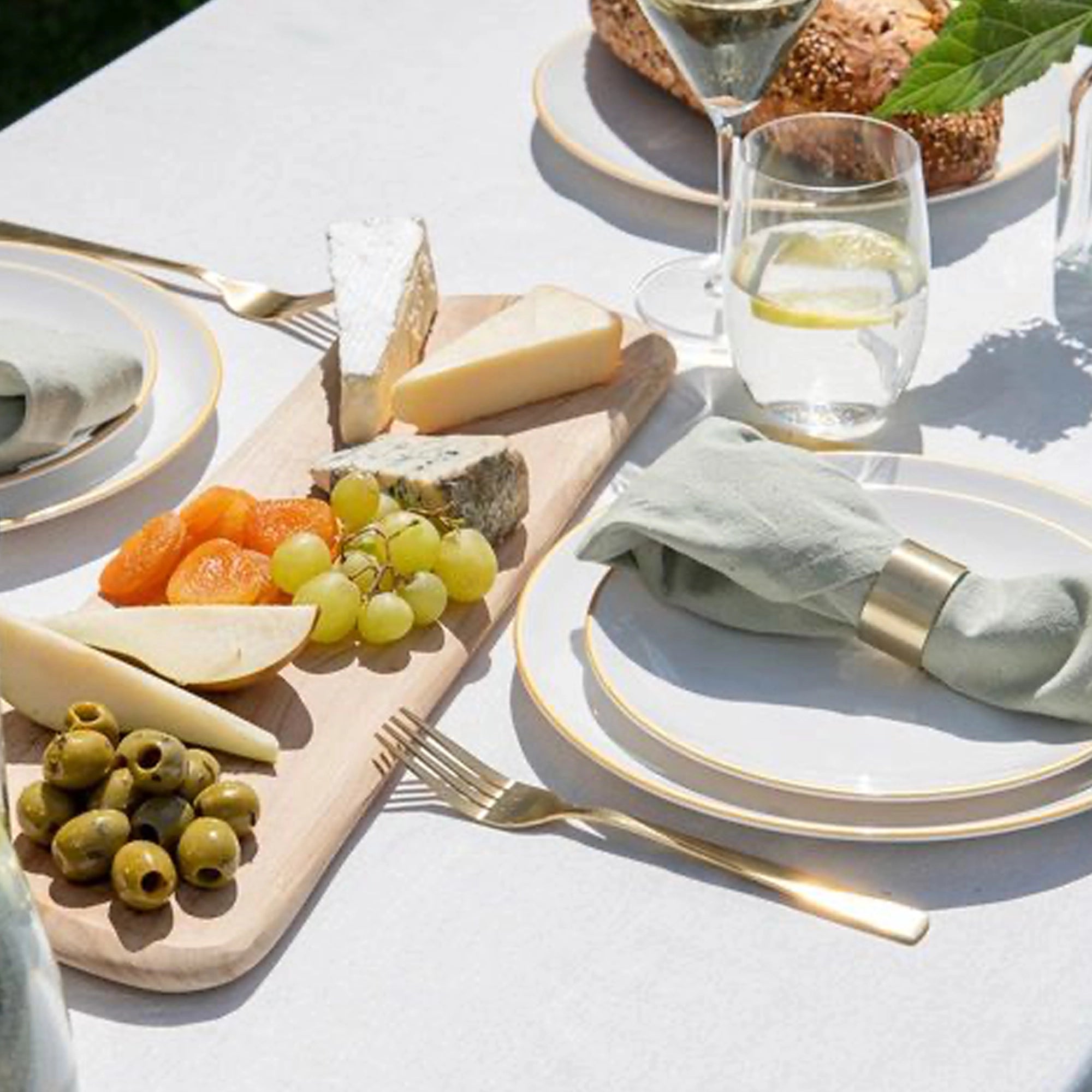 Gimex Linea Line 12 Pcs Melamine Tableware Set, Gold