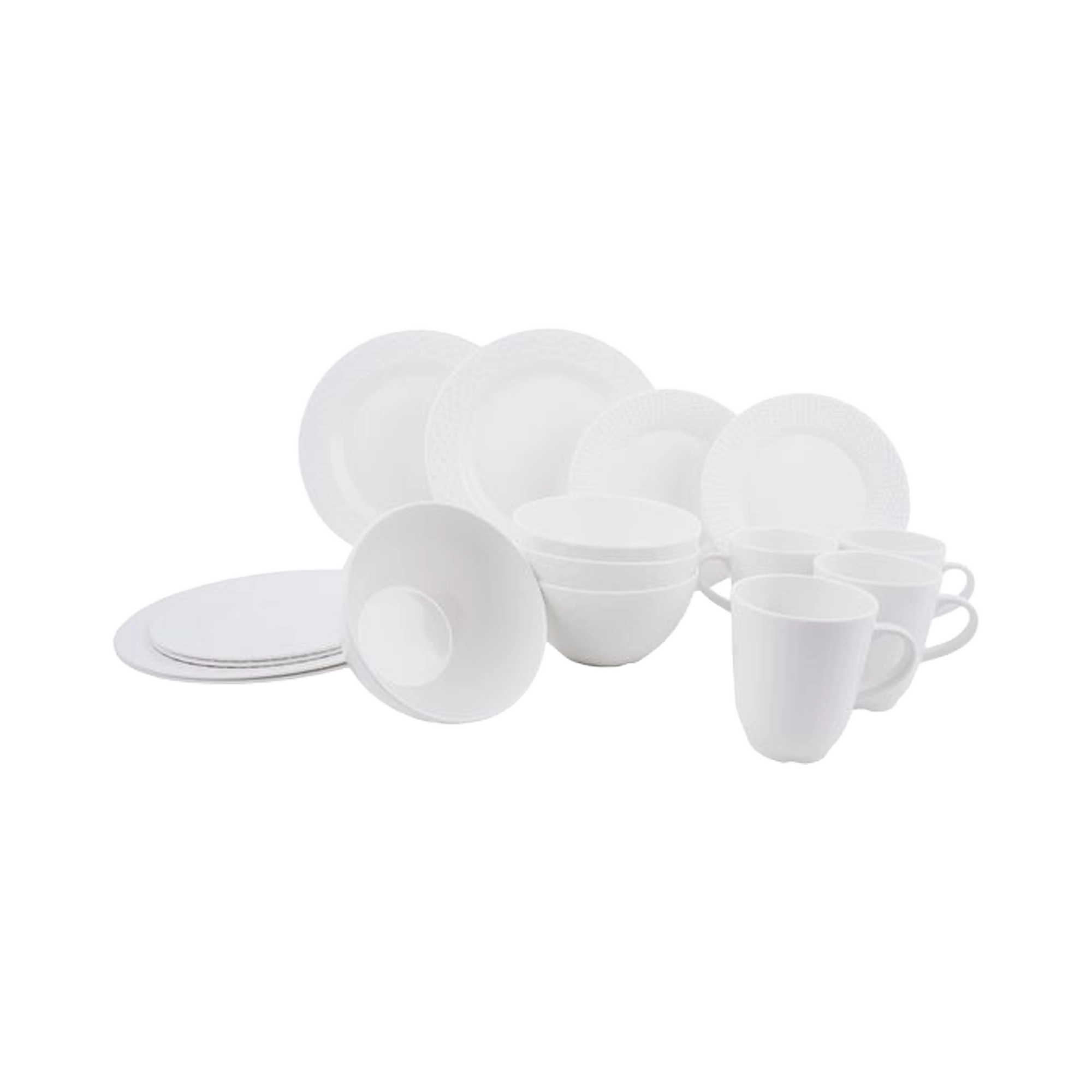 Gimex Royal Line 16 Pcs Melamine Tableware Set, Ivory