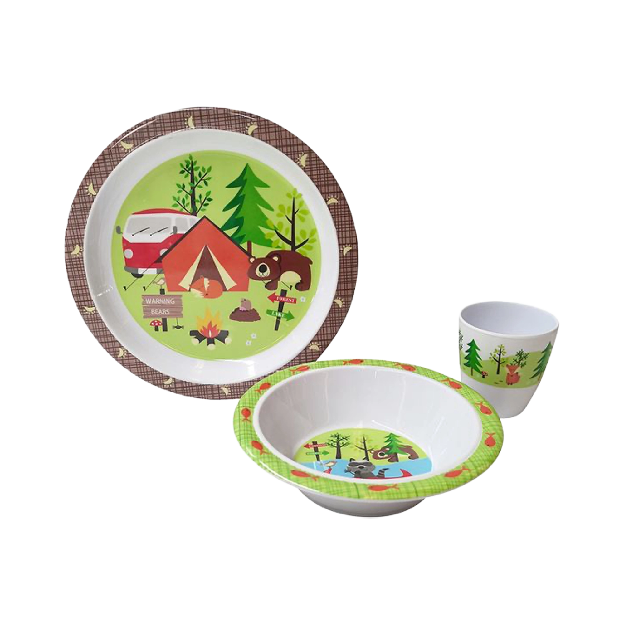 Gimex Kids Line Adventure 3 Pcs Melamine Tableware Set