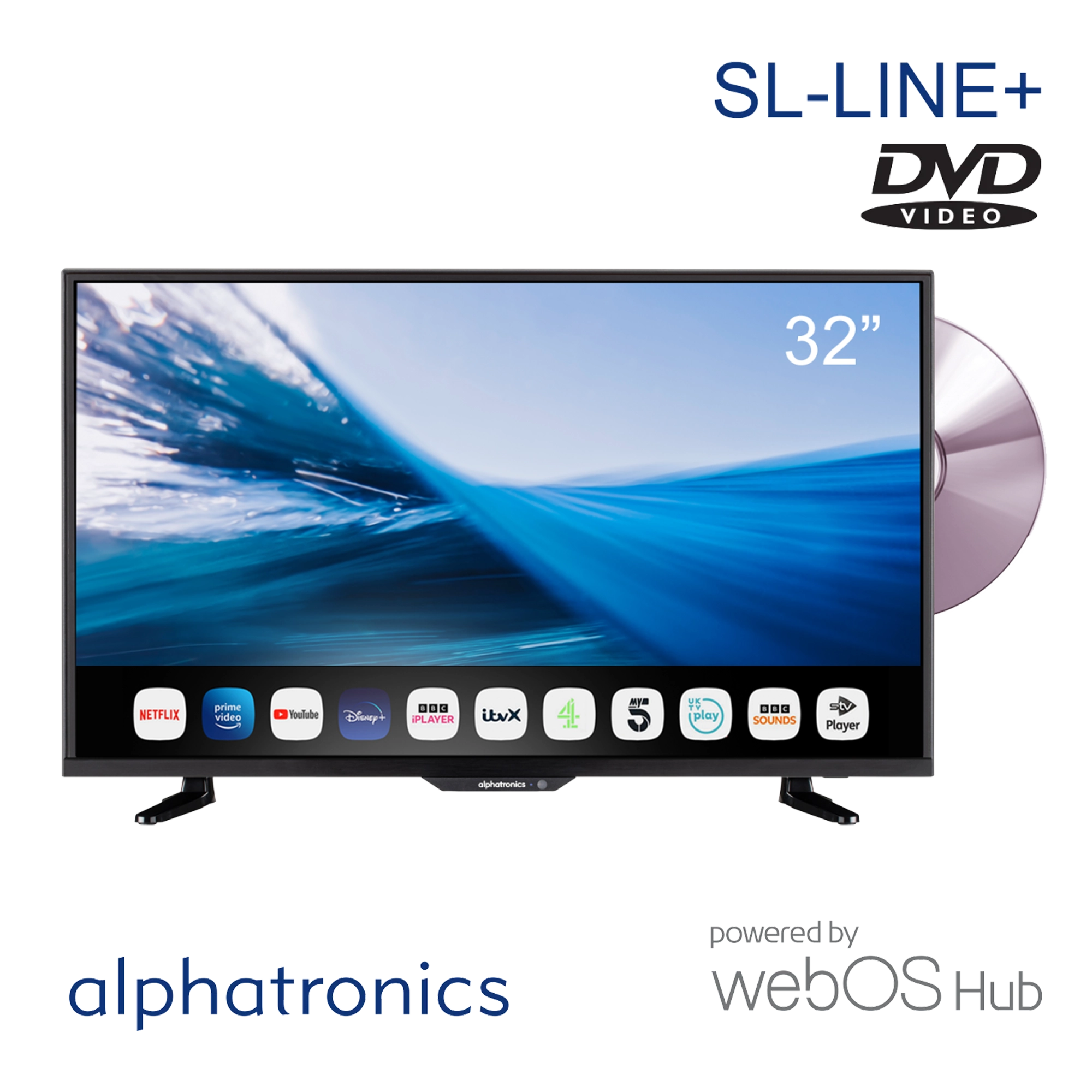 Alphatronics SL-Line+ 32" 12/24V LED Smart TV