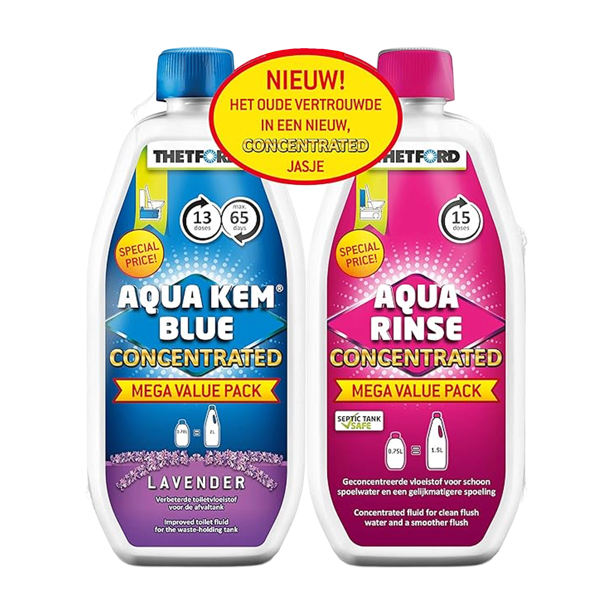 Thetford Aqua Kem® Blue & Aqua Rinse (Twin Pack)