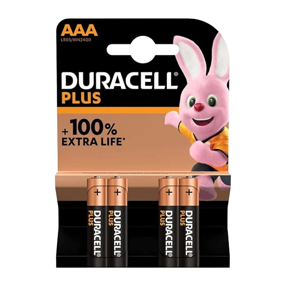 Duracell Plus AAA Batteries, 4 Pack