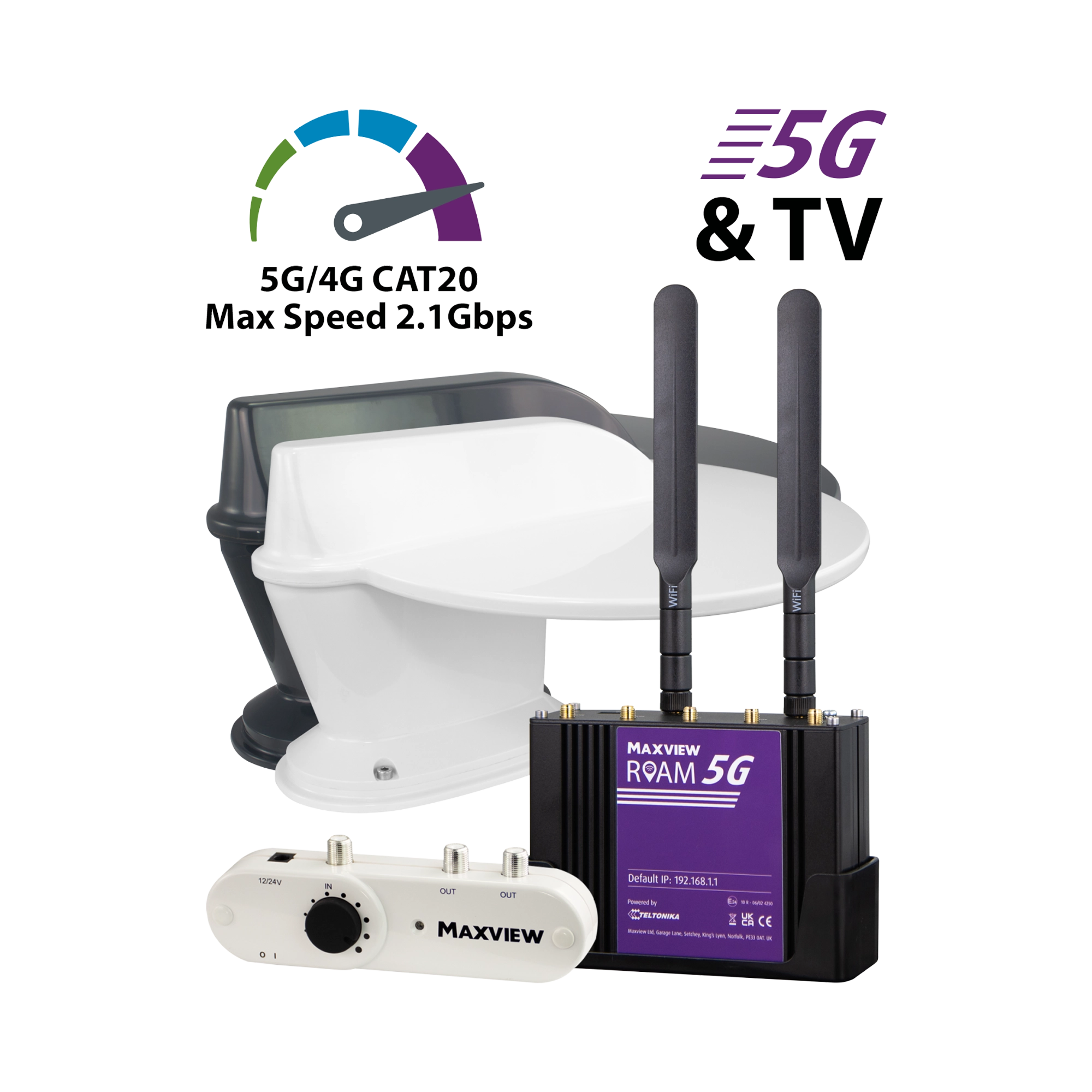 Maxview Roam 5G Combo Internet and Terrestrial TV