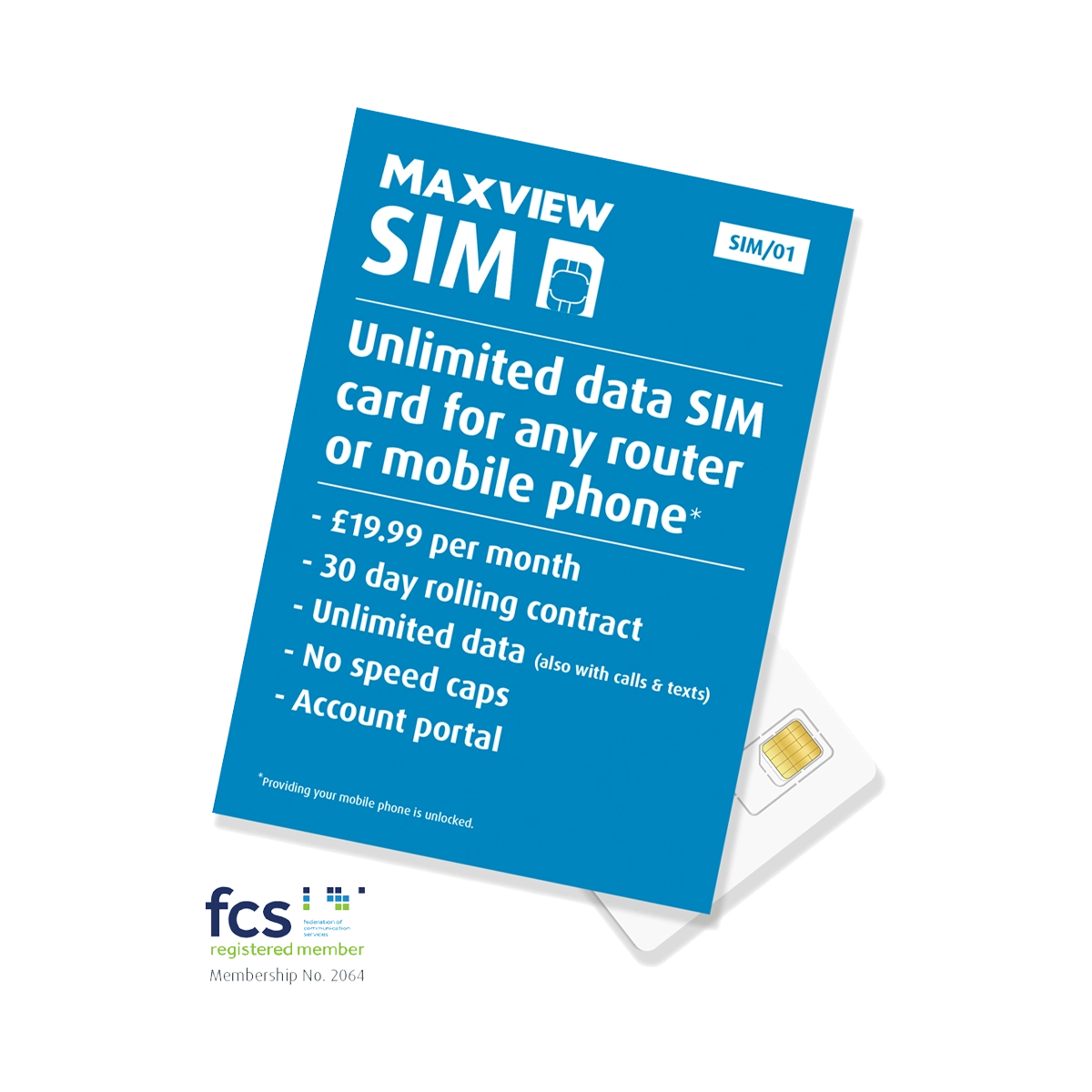 Maxview Unlimited Data SIM Card