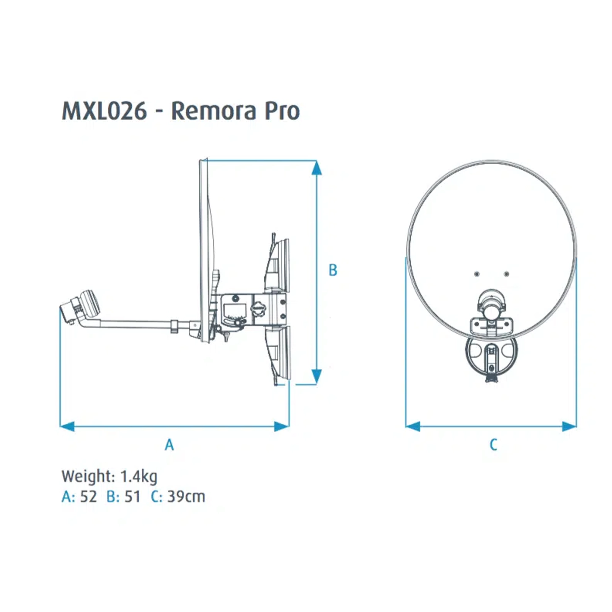 Maxview Remora Pro Suction Mount Satellite System