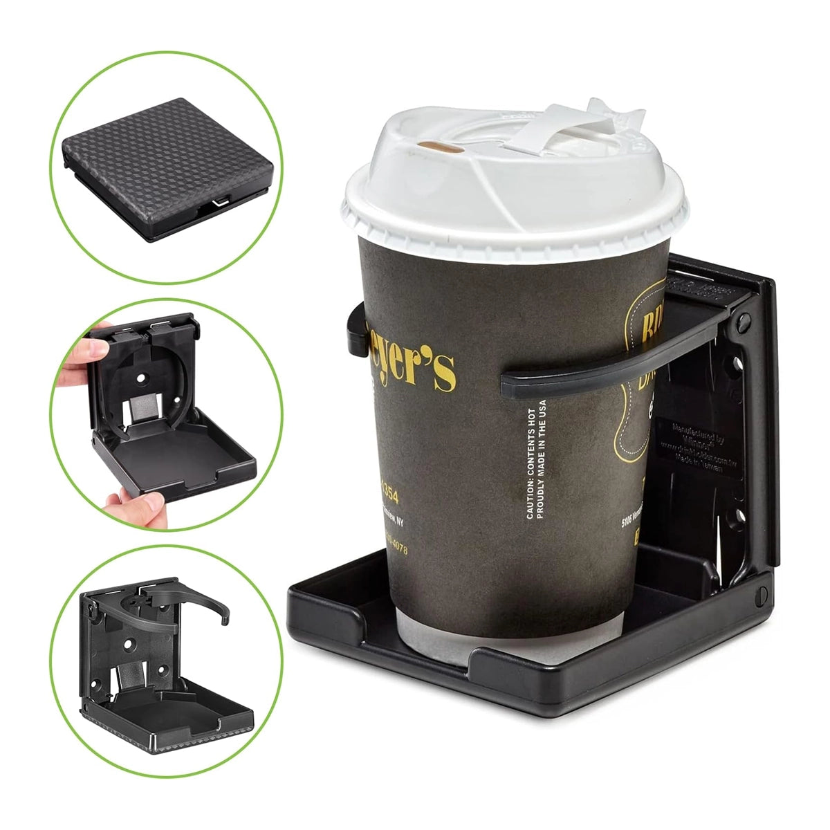 Spurtar 2 Pcs Adjustable Folding Drink Holder