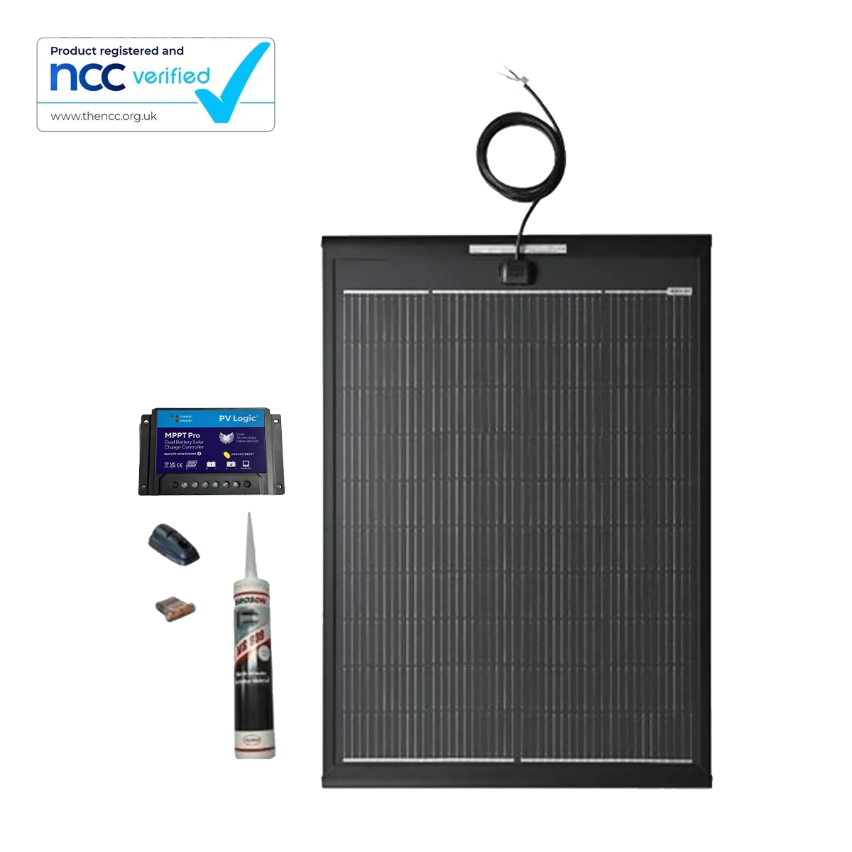 PV Logic 120W SlimEdge Rigid MHD Solar Panel Kit