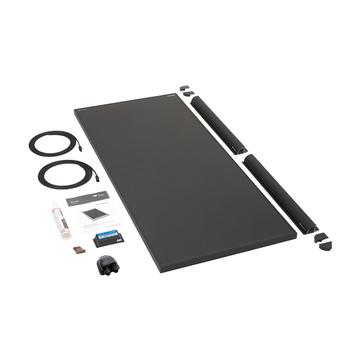 PV Logic 200W Mono High Density Rigid Solar Panel Roof & Deck Top Kit